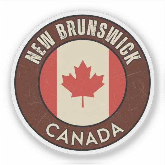 Provinz New Brunswick Kanada Aufkleber (Vorderseite)