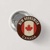 Provinz New Brunswick Kanada Button (Vorne & Hinten)