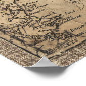 Provinz Nova Scotia Kanada Karte (1776) Poster (Ecke)