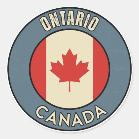 Provinz Ontario Kanada Runder Aufkleber (Vorderseite)