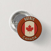 Provinz Quebec Kanada Button (Vorne & Hinten)