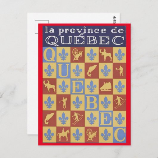 Provinz Québec Postkarte (Vorne/Hinten)