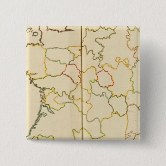 Provinzen, Kontur Frankreich Button (Vorderseite)