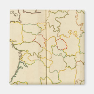 Provinzen, Kontur Frankreich Magnet