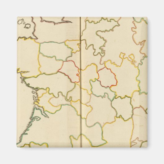 Provinzen, Kontur Frankreich Magnet (Vorne)
