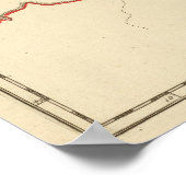 Provinzen, Kontur Frankreich Poster (Ecke)