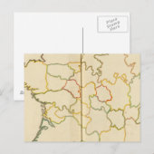 Provinzen, Kontur Frankreich Postkarte (Vorne/Hinten)