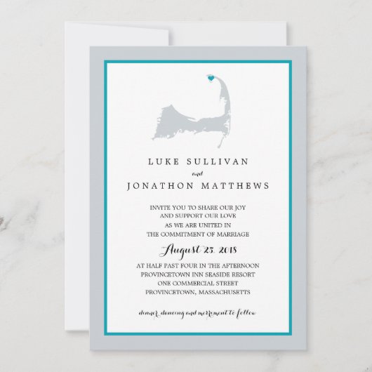 Provinzhauptstadt | Hochzeit Einladung (Vorderseite)