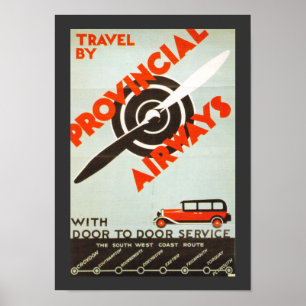 Provinzielle Fluglinien Poster