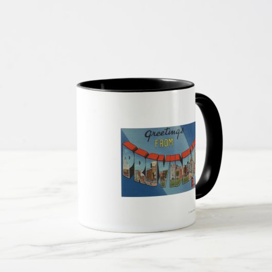 Provisioning, Rhode Island - Große Briefszenen Tasse (VorderseiteRechts)