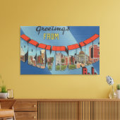 Provisioning, Rhode Island - Large Letter Scenes 2 Leinwanddruck (Insitu (Wohnzimmer))