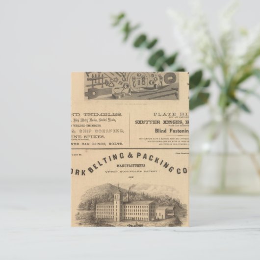 Provisionstool und Forge and Nut Company Postkarte (Stehend Vorderseite)