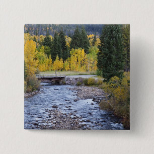 Provo-Fluss und Aspen-Bäume Button