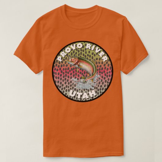 Provo River Fly Fishing Utah T-Shirt (Design vorne)