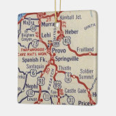 Provo UT Vintage Map Keramikornament (Links)