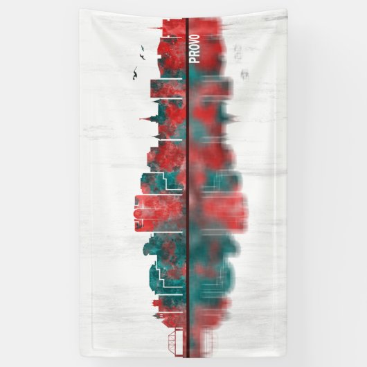 Provo Utah Skyline Banner (Vertikal)