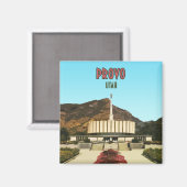 Provo Utah Temple Vintag Magnet (Vorderseite/Rückseite)