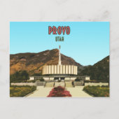 Provo Utah Temple Vintag Postkarte (Vorderseite)