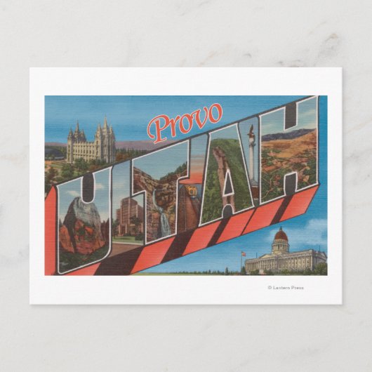 Provo, UtahLarge Letter ScenesProvo, ABER Postkarte (Vorderseite)