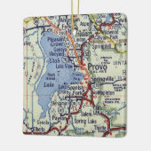 Provo Vintage Map Keramikornament (Links)