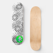 ProVoca Entwurf Pinflower DOS Skateboard (Vorderseite)