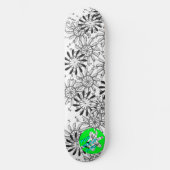 ProVoca Entwurf Pinflower DOS Skateboard (Vorderseite)