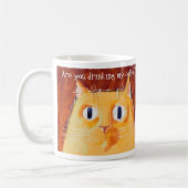 Provokative orange Katze mit runden Augen Kaffeetasse (Links)
