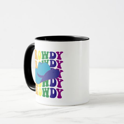Prowdy Rodeo Howdy Cowboy Cowgirl LGBTQ Western Tasse (Vorderseite Links)