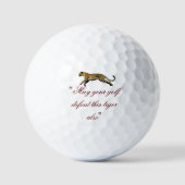 Prowl Precision: Golf Balls in Leopard-Printwerbun Golfball (Vorderseite)