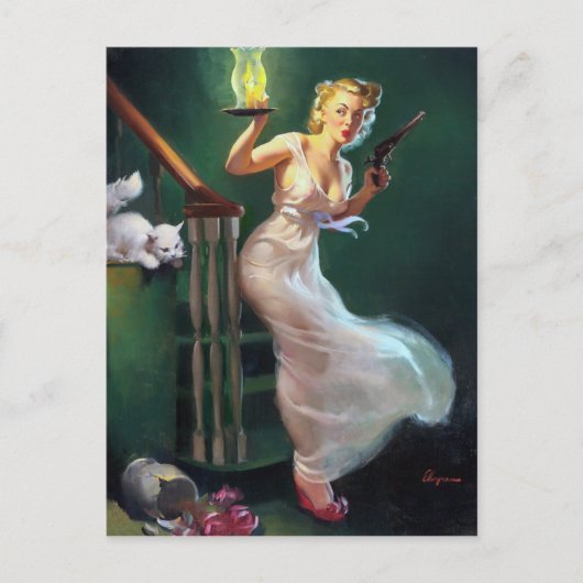 Prowler Pin Up Postkarte (Vorderseite)