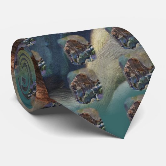 Prowling Cougar Mountain Lion Art Design Krawatte (Gerollt)