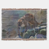 Prowling Cougar Mountain Lion Wildlife Design Decke (Vorderseite)