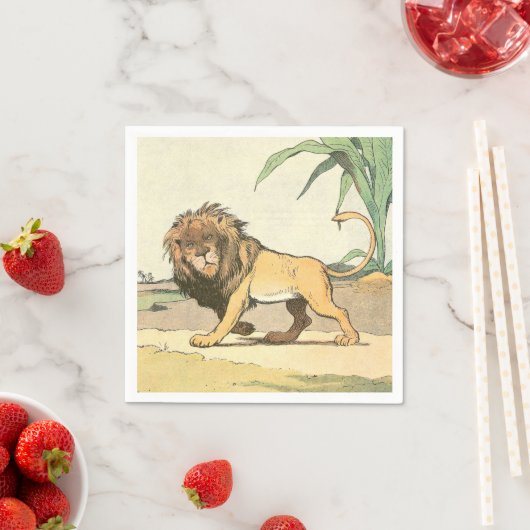 Prowling Jungle Lion Serviette (Beispiel)
