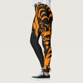 Prowling Tiger Black & Orange Individuelle Name Le Leggings (Links)