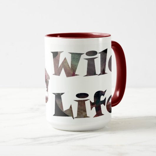 Prowling Watercolor Multicolor Wild Life Tasse (VorderseiteRechts)