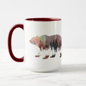Prowling Watercolor Wilder Lebensbär Tasse (Links)