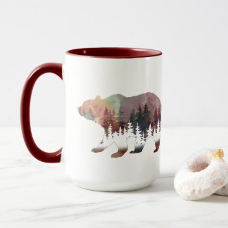 Prowling Watercolor Wilder Lebensbär Tasse