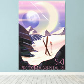 Proxima Centauri Skifahrplakat Leinwanddruck (Insitu (Holzboden))
