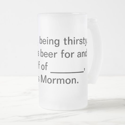 Proxy Beer Stein - Mattiertes Glas Mattglas Bierglas (VorderseiteRechts)