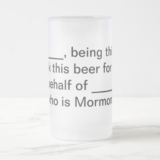 Proxy Beer Stein - Mattiertes Glas Mattglas Bierglas (Mittel)