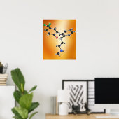 Prozac. Molekulares Modell des Antidepressivums Poster (Heimbüro)