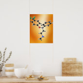 Prozac. Molekulares Modell des Antidepressivums Poster (Küche)