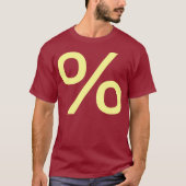 Prozent - blassgelb T-Shirt (Vorderseite)