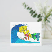 prozentuales Surfen Postkarte (Stehend Vorderseite)