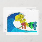 prozentuales Surfen Postkarte (Vorne/Hinten)