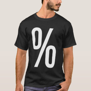 Prozentzeichen Prozentssymbol Verhältnis Satzzeich T-Shirt