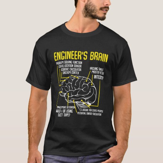 Prozess der Brain Funny Engineering Games des Inge T-Shirt (Vorderseite)