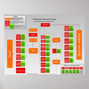 Prozess der Netzwerkeindringung Poster