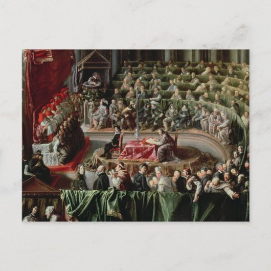 Prozess gegen Galileo, 1633 Postkarte (Vorderseite)