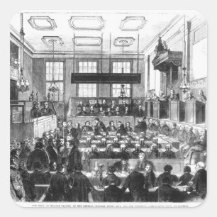 Prozess gegen William Palmer Quadratischer Aufkleber